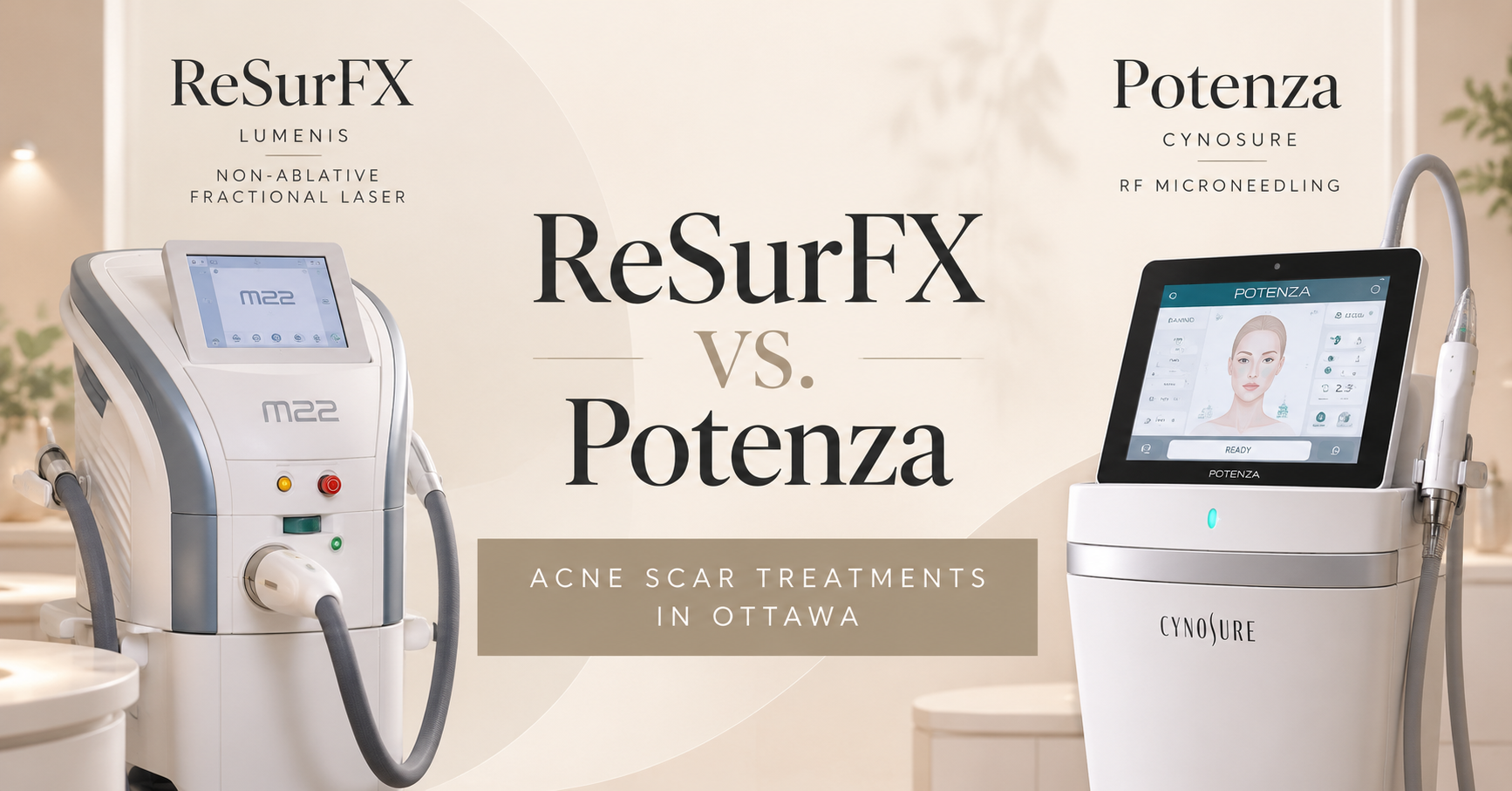 ReSurFX fractional laser vs Potenza RF microneedling for acne scars in Ottawa